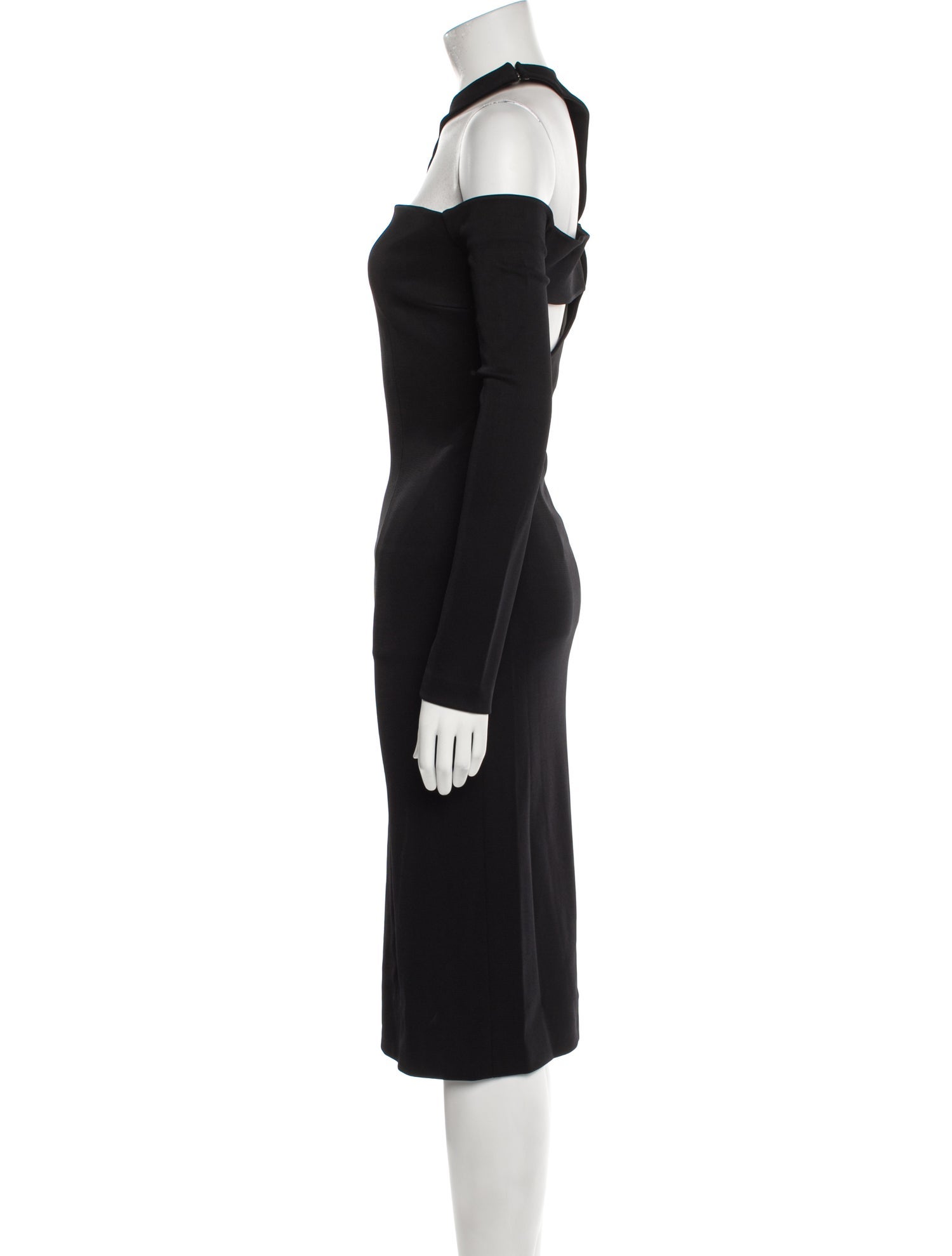 Safiyaa Halterneck Knee-Length Dress