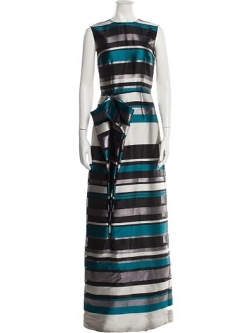 Safiyaa Dresses Striped Long Dress S