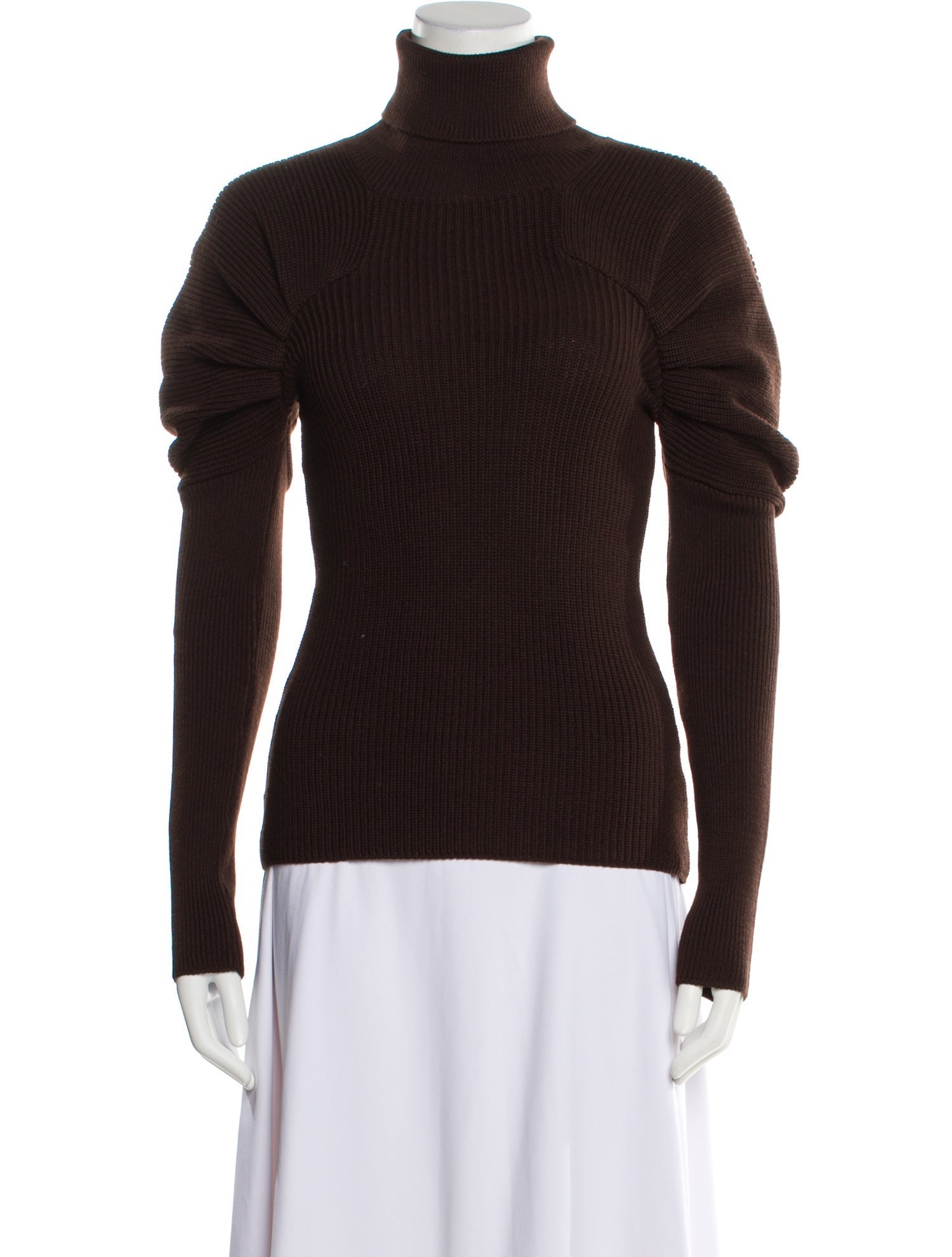 Celine Wool Turtleneck Sweater - Red Knitwear, Clothing