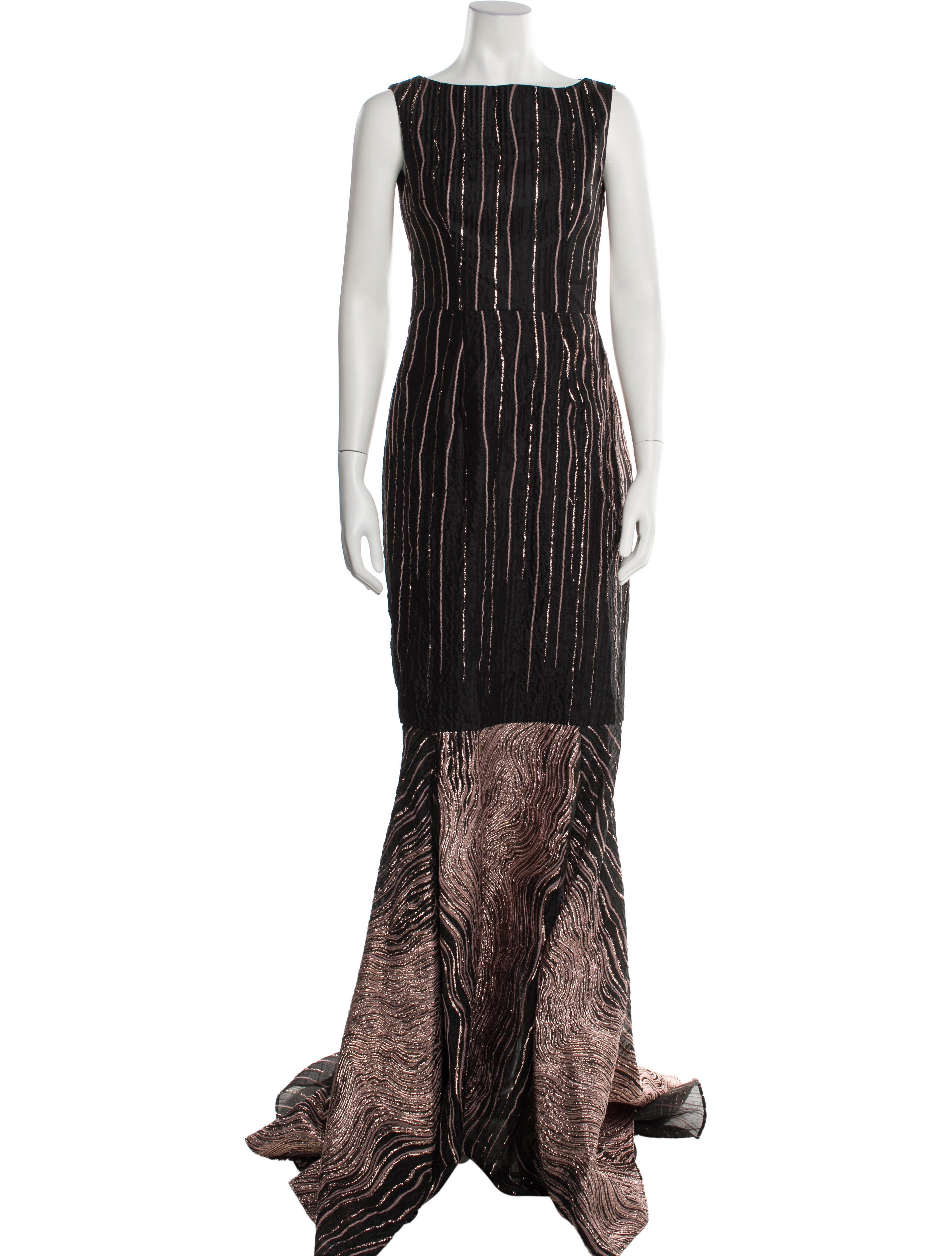 Safiyaa Striped Long Dress