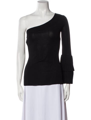 Safiyaa Tops One-Shoulder Long Sleeve Top M