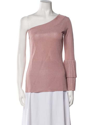 Safiyaa Tops One-Shoulder Long Sleeve Top S