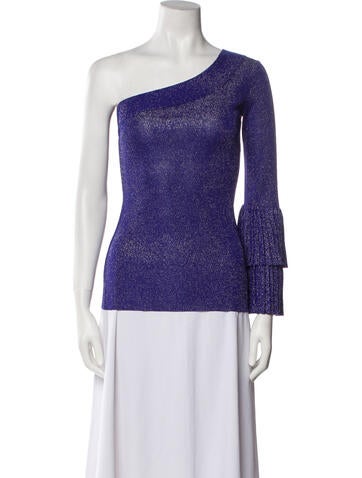 Safiyaa Tops One-Shoulder Long Sleeve Top S