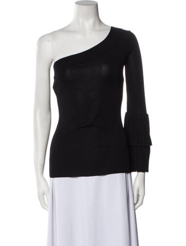 Safiyaa Tops One-Shoulder Three-Quarter Sleeve Top S