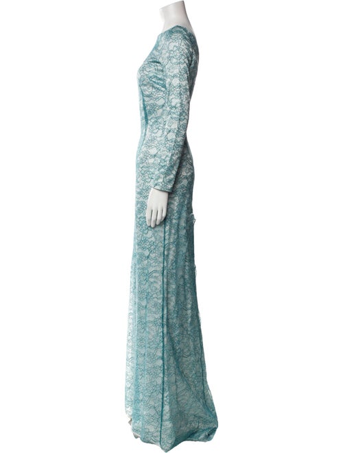 Safiyaa Lace Pattern Long Dress