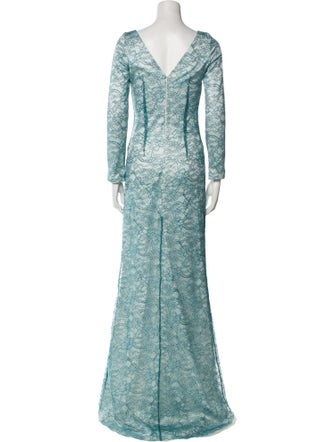 Safiyaa Lace Pattern Long Dress