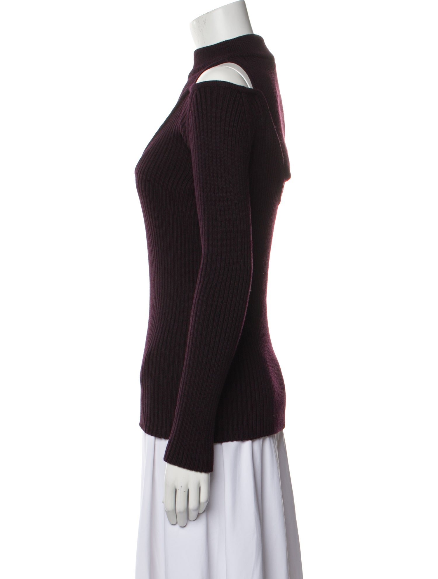 Safiyaa Merino Wool Mock Neck Sweater