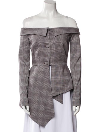 Safiyaa Plaid Print Jacket