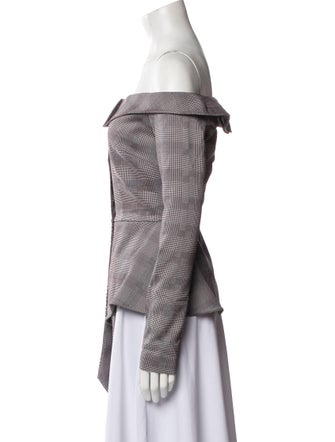 Safiyaa Plaid Print Jacket