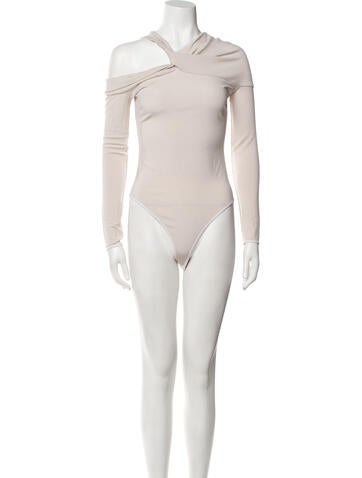 Safiyaa Tops Off-The-Shoulder Long Sleeve Bodysuit S