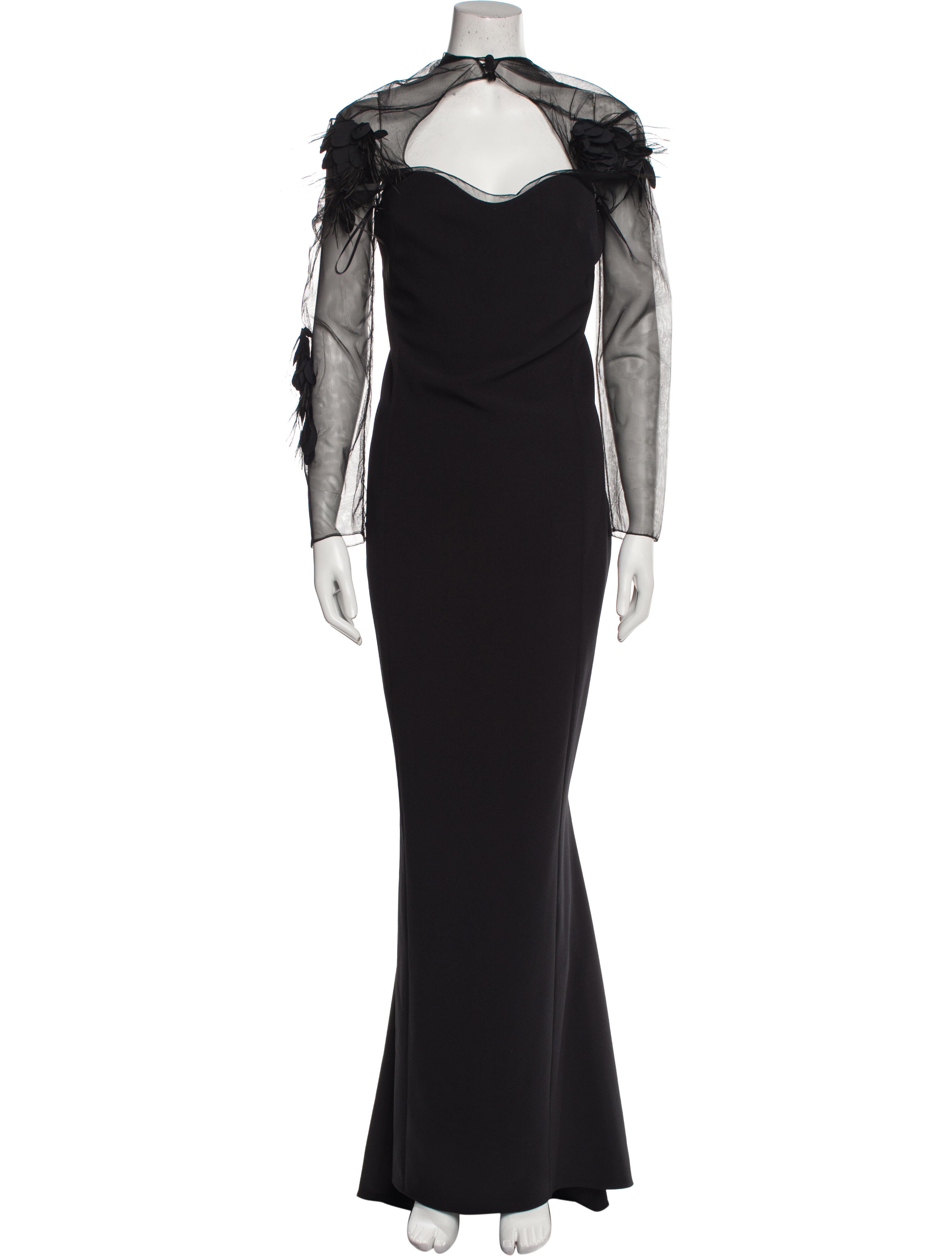 Safiyaa Mock Neck Long Dress