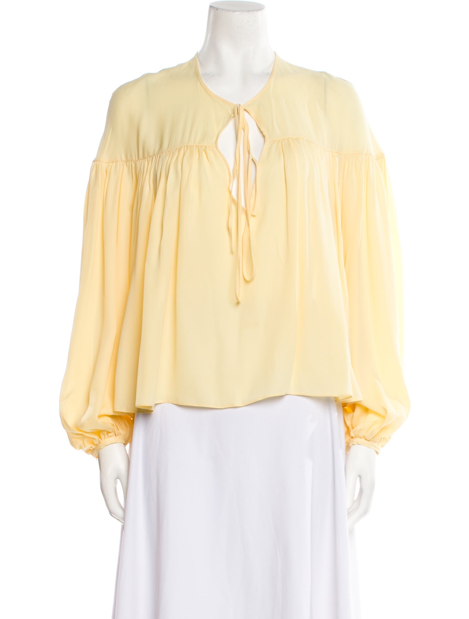 Safiyaa Tie Neck Long Sleeve Blouse w/ Tags