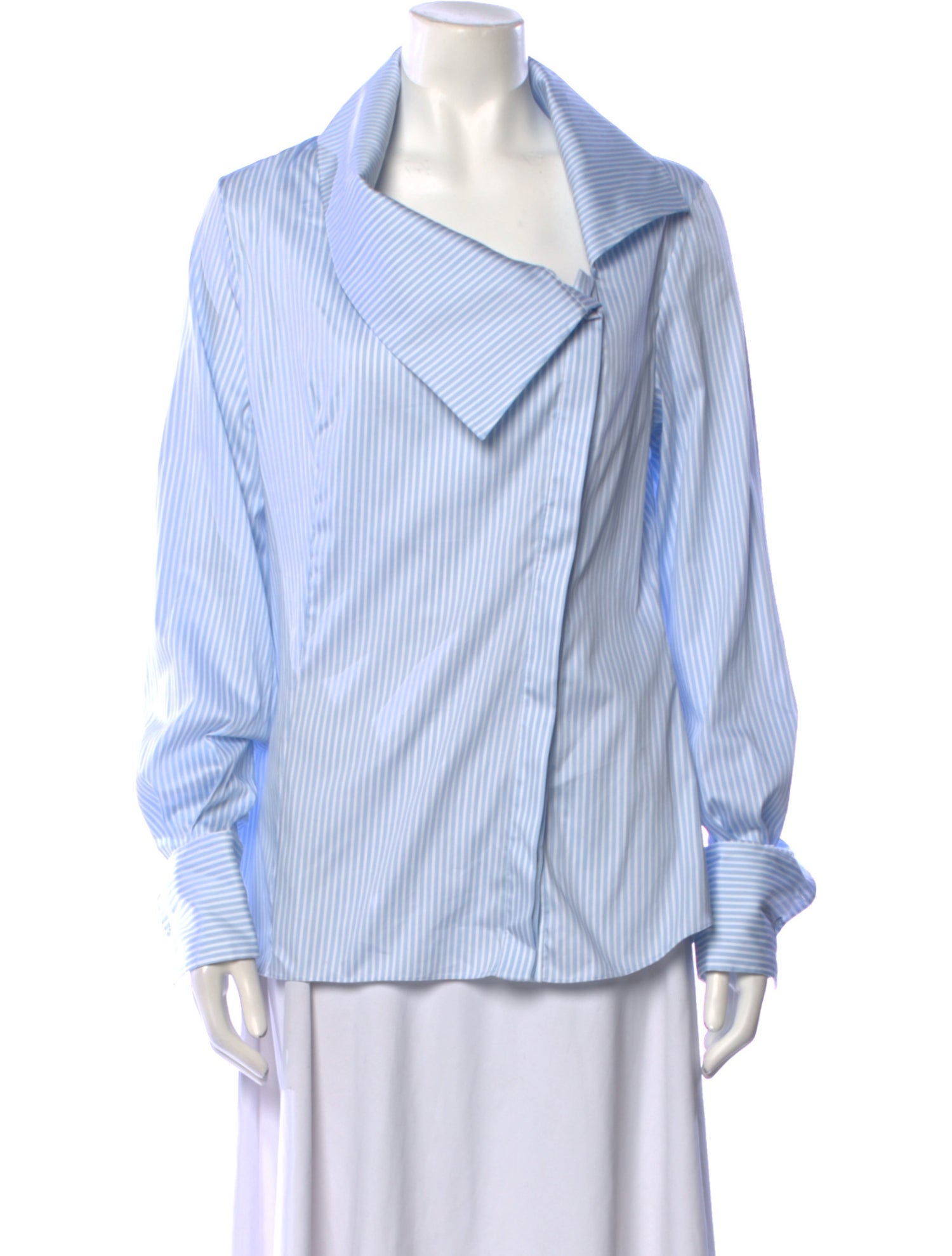 Safiyaa Striped Cowl Neck Blouse