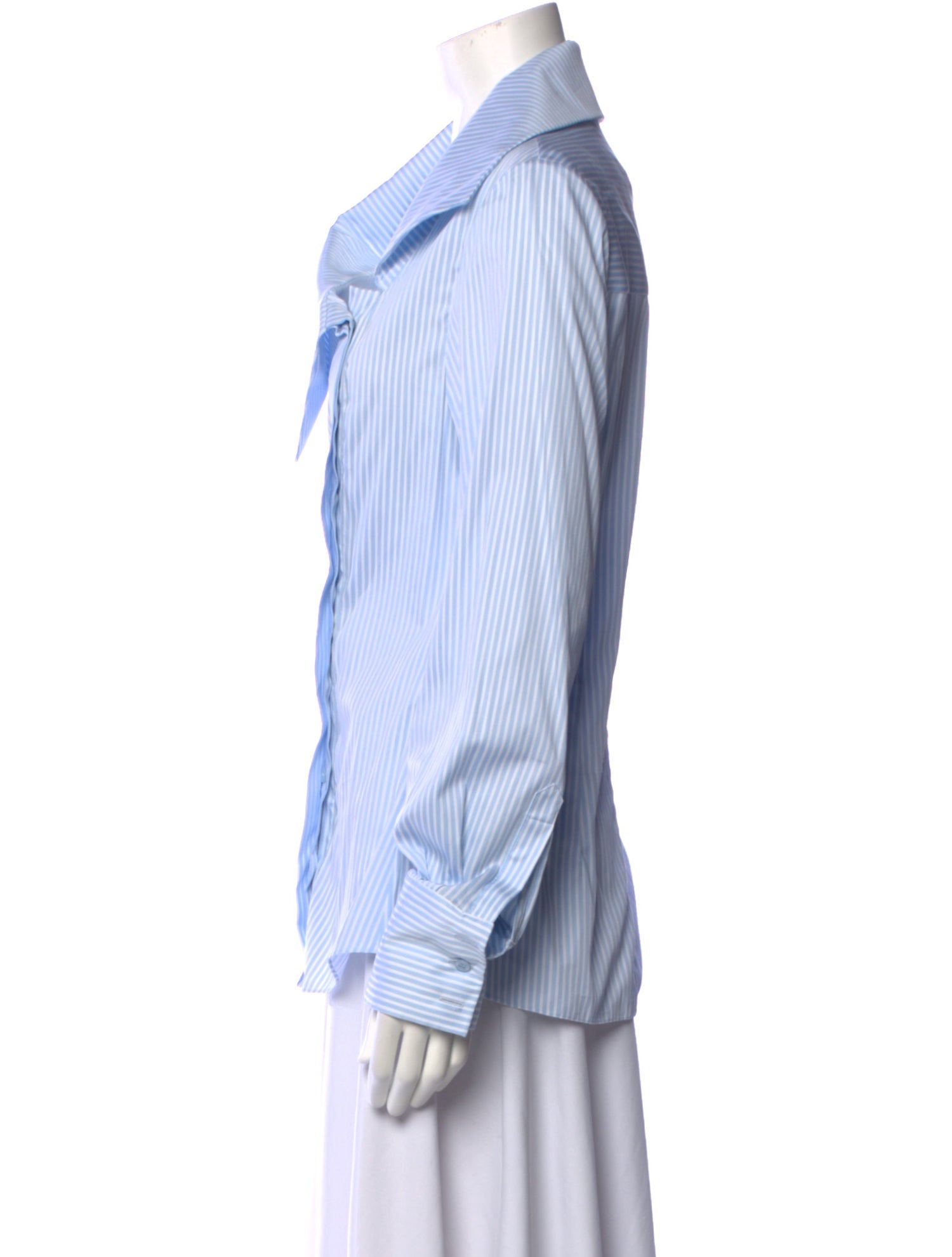 Safiyaa Striped Cowl Neck Blouse