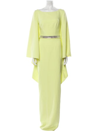 Safiyaa Bateau Neckline Long Dress