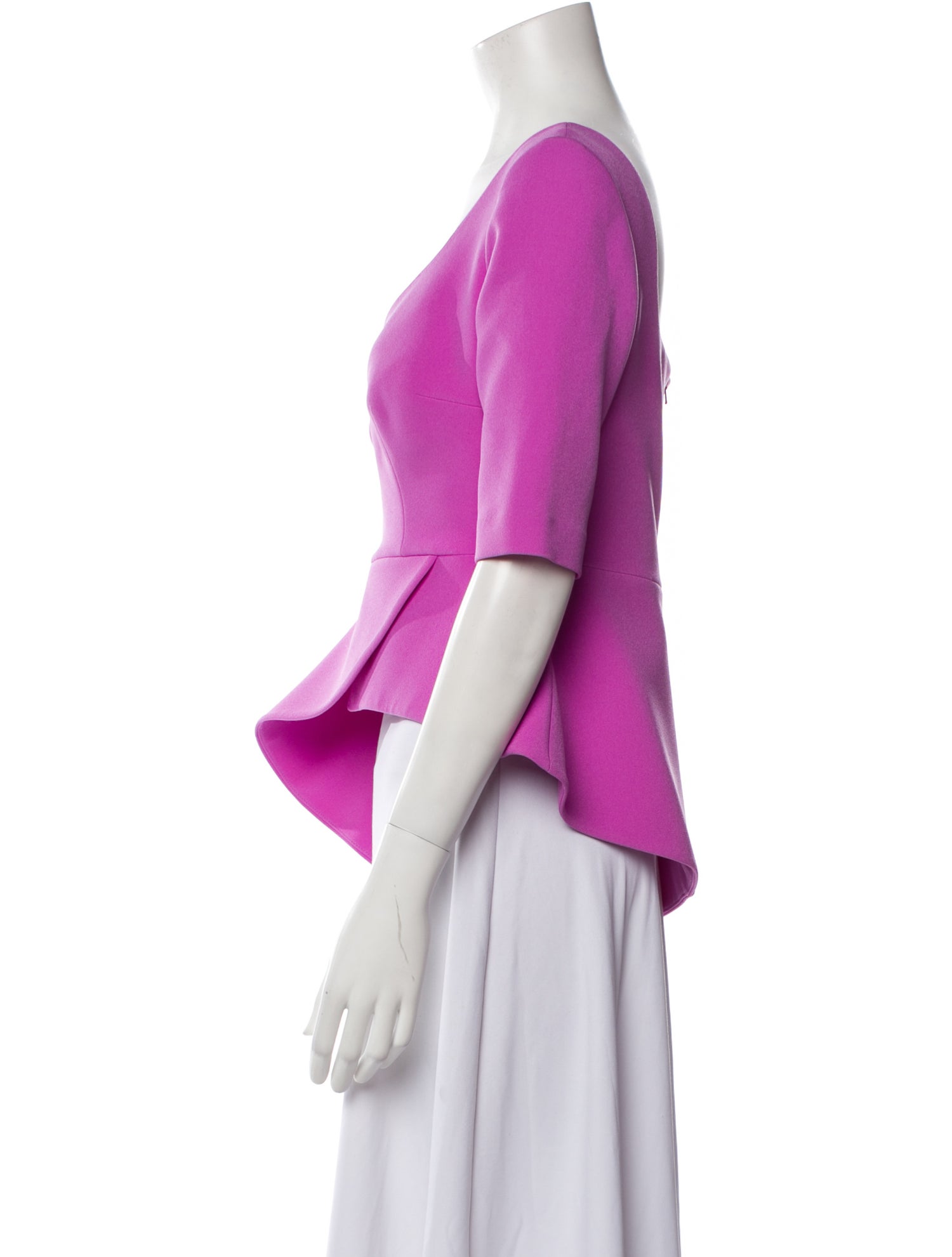 Safiyaa V-Neck Three-Quarter Sleeve Crop Top w/ Tags