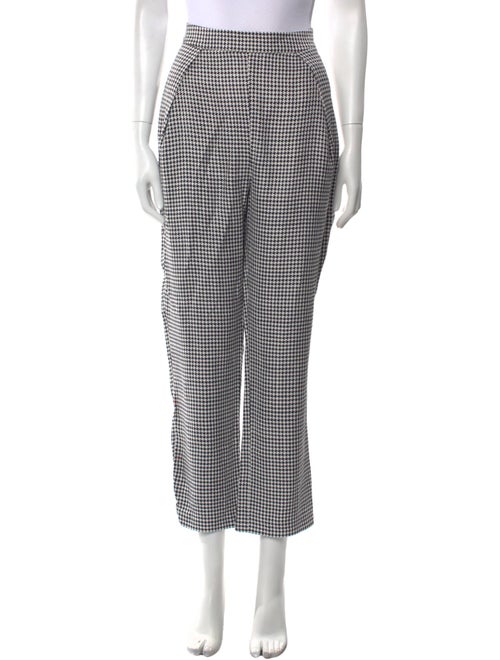 Safiyaa Houndstooth Print Straight Leg Pants
