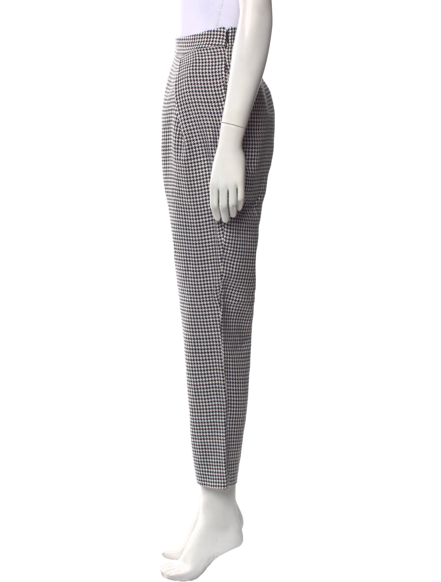 Safiyaa Houndstooth Print Straight Leg Pants