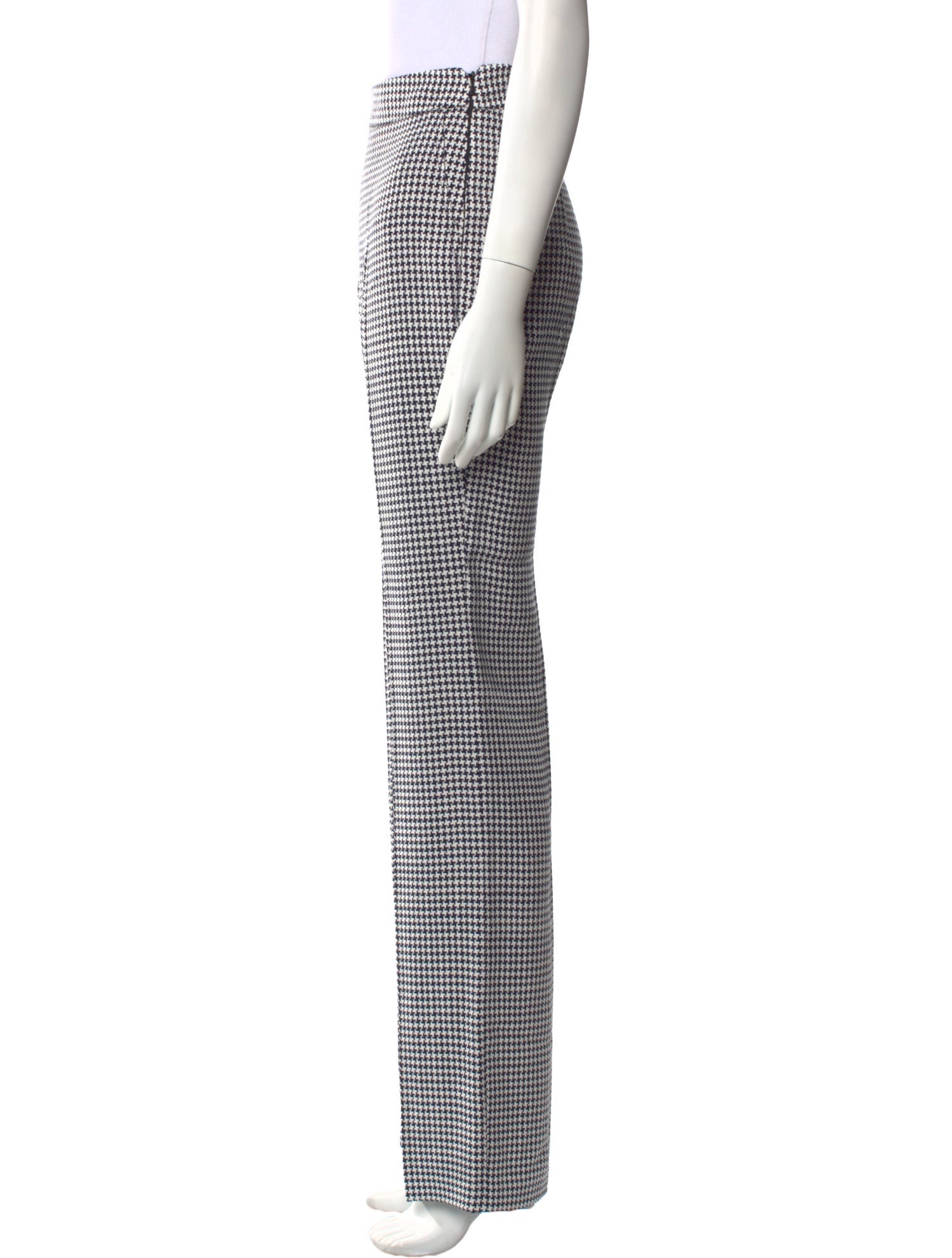 Safiyaa Houndstooth Print Straight Leg Pants