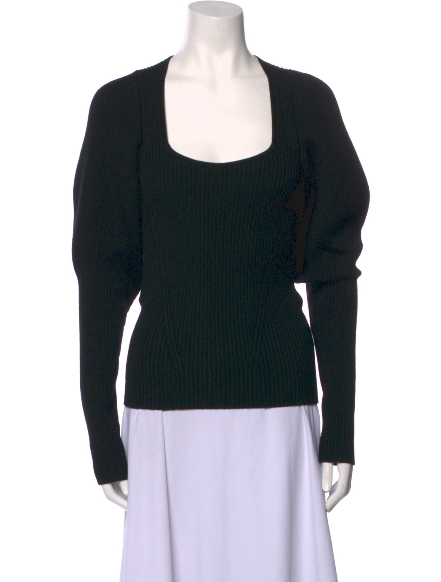 Safiyaa Wool Square Neckline Sweater