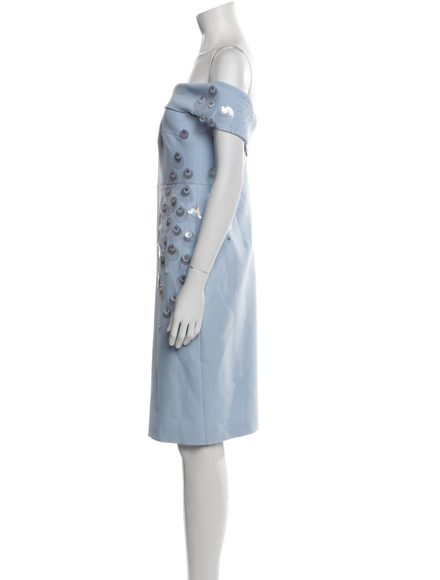Safiyaa Off-The-Shoulder Knee-Length Dress