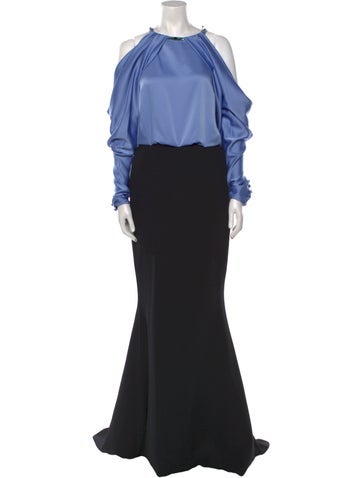 Safiyaa Dresses Crew Neck Long Dress L