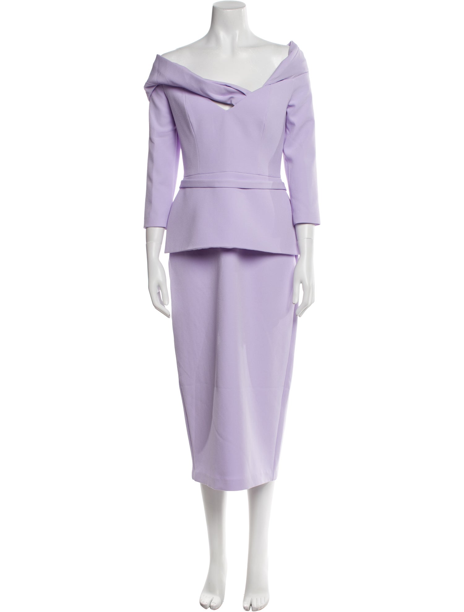 Safiyaa Cowl Neck Midi Length Dress