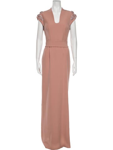 Safiyaa Dresses V-Neck Long Dress L