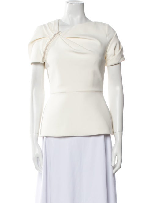 Safiyaa Asymmetrical Short Sleeve Top