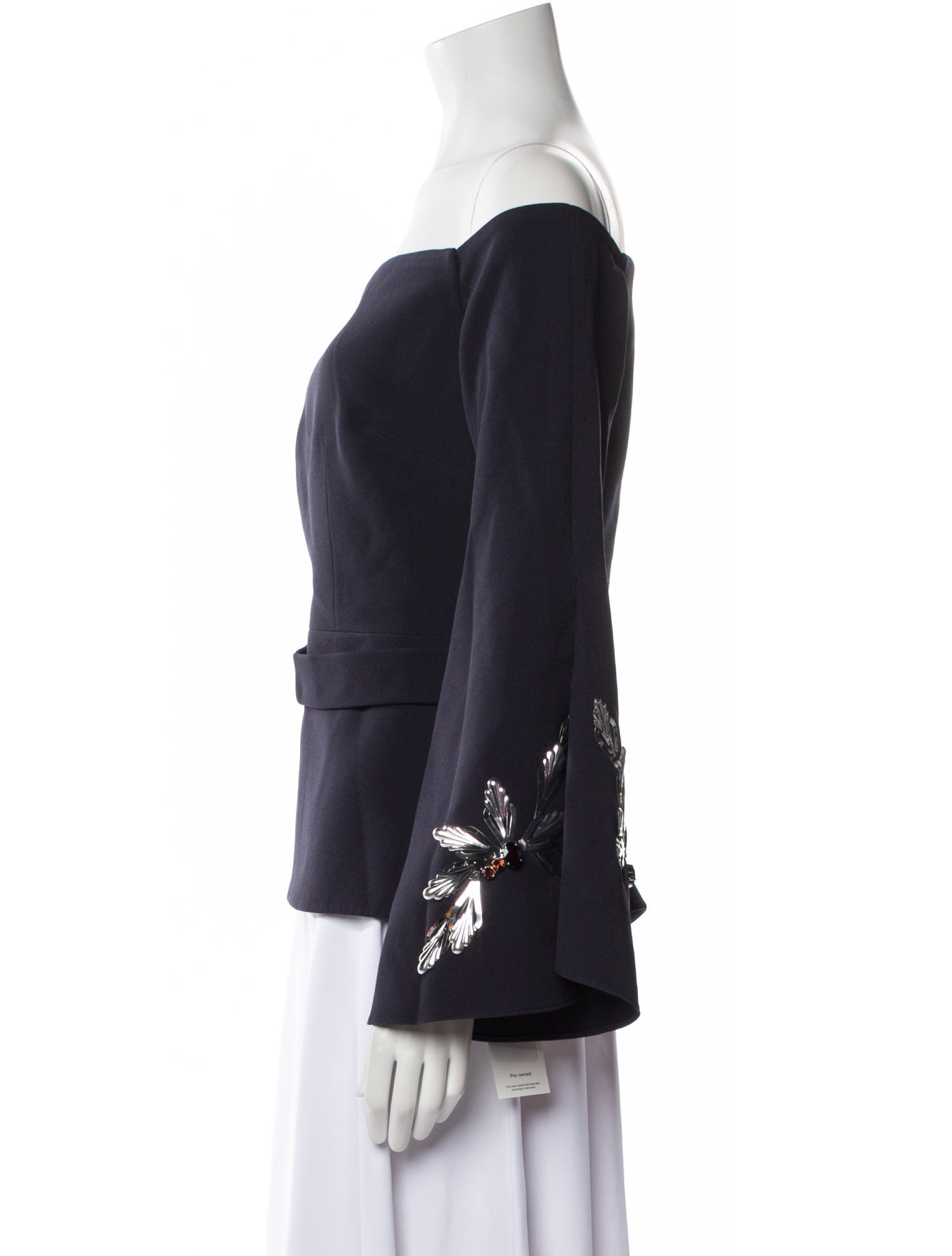 Safiyaa Off-The-Shoulder Long Sleeve Blouse