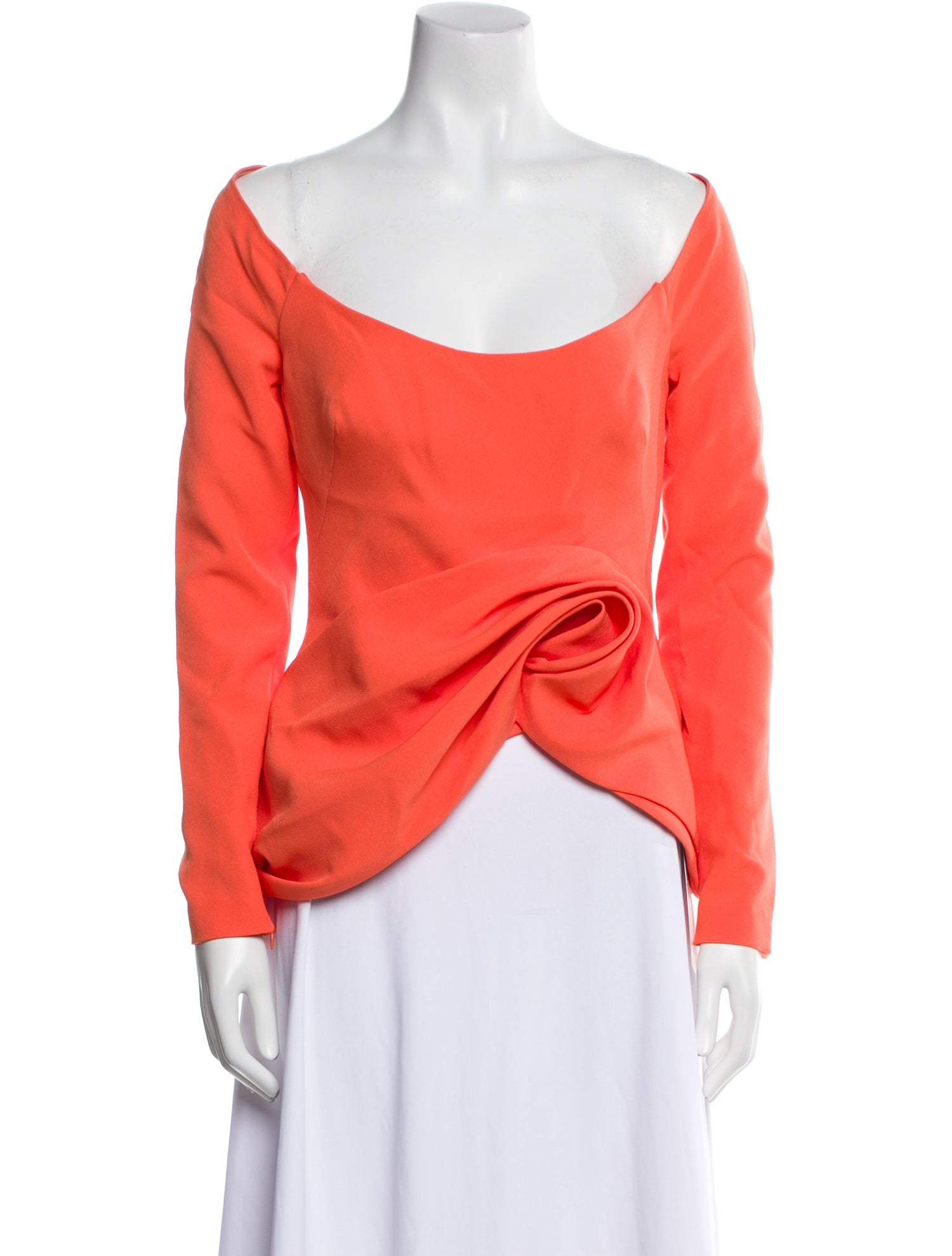 Safiyaa Scoop Neck Long Sleeve Blouse