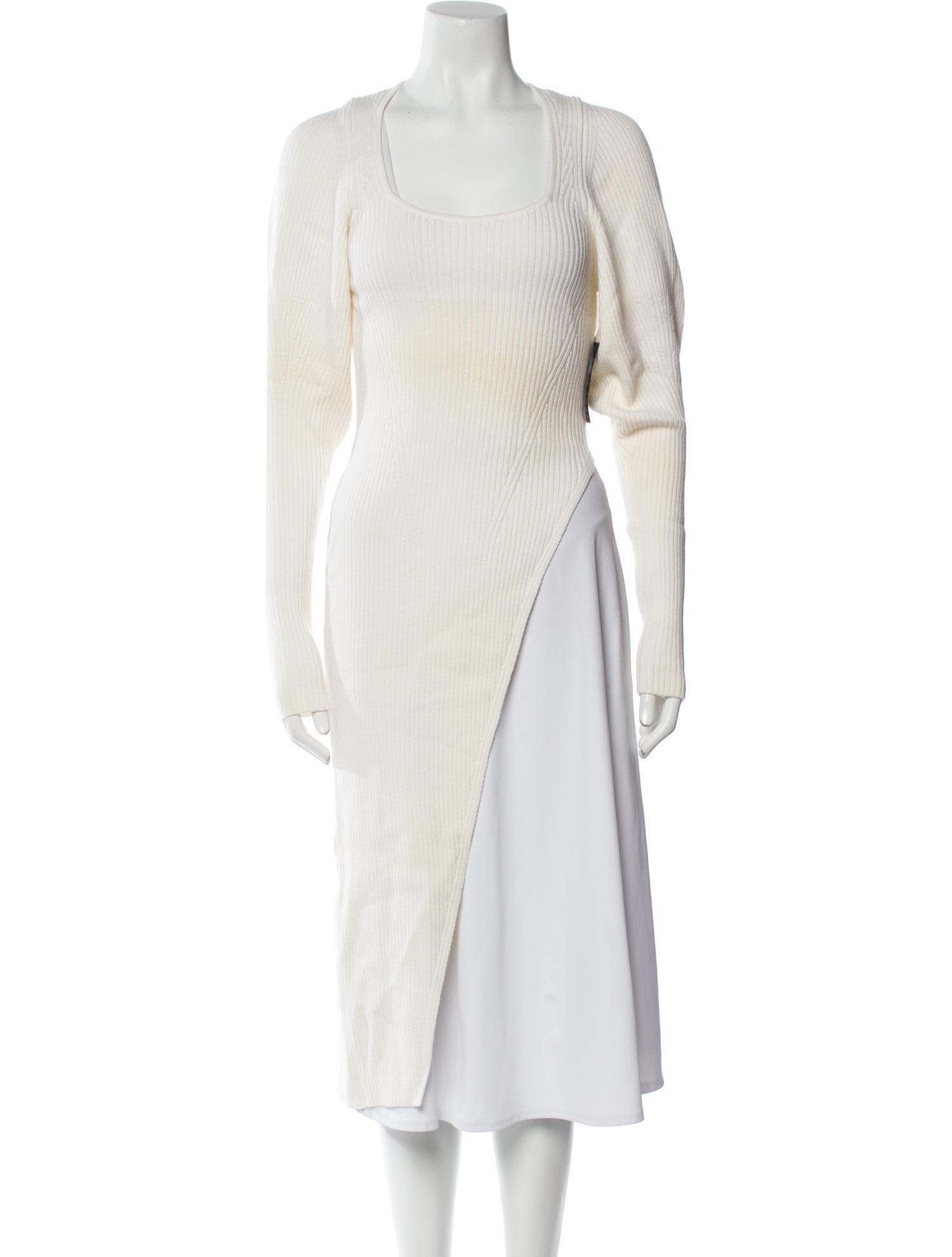 Safiyaa Wool Square Neckline Sweater