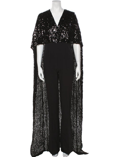 Safiyaa Patterned V-Neck Jumpsuit