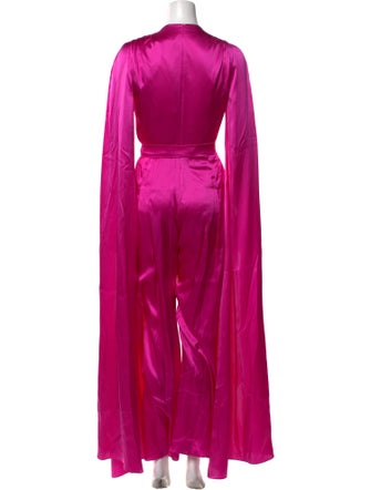 Safiyaa Silk V-Neck Jumpsuit