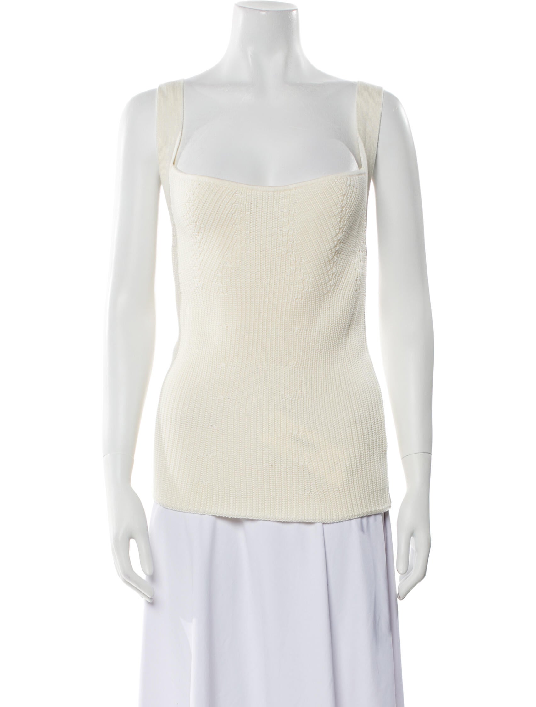 Safiyaa Square Neckline Sleeveless Top