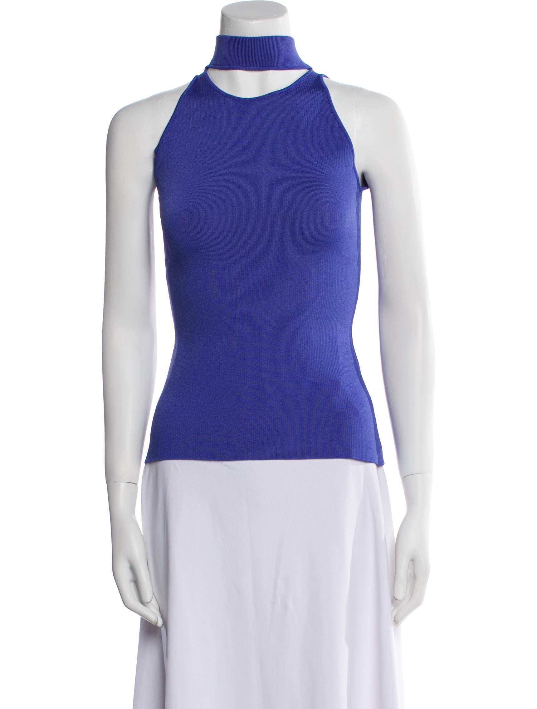 Safiyaa Mock Neck Sleeveless Top