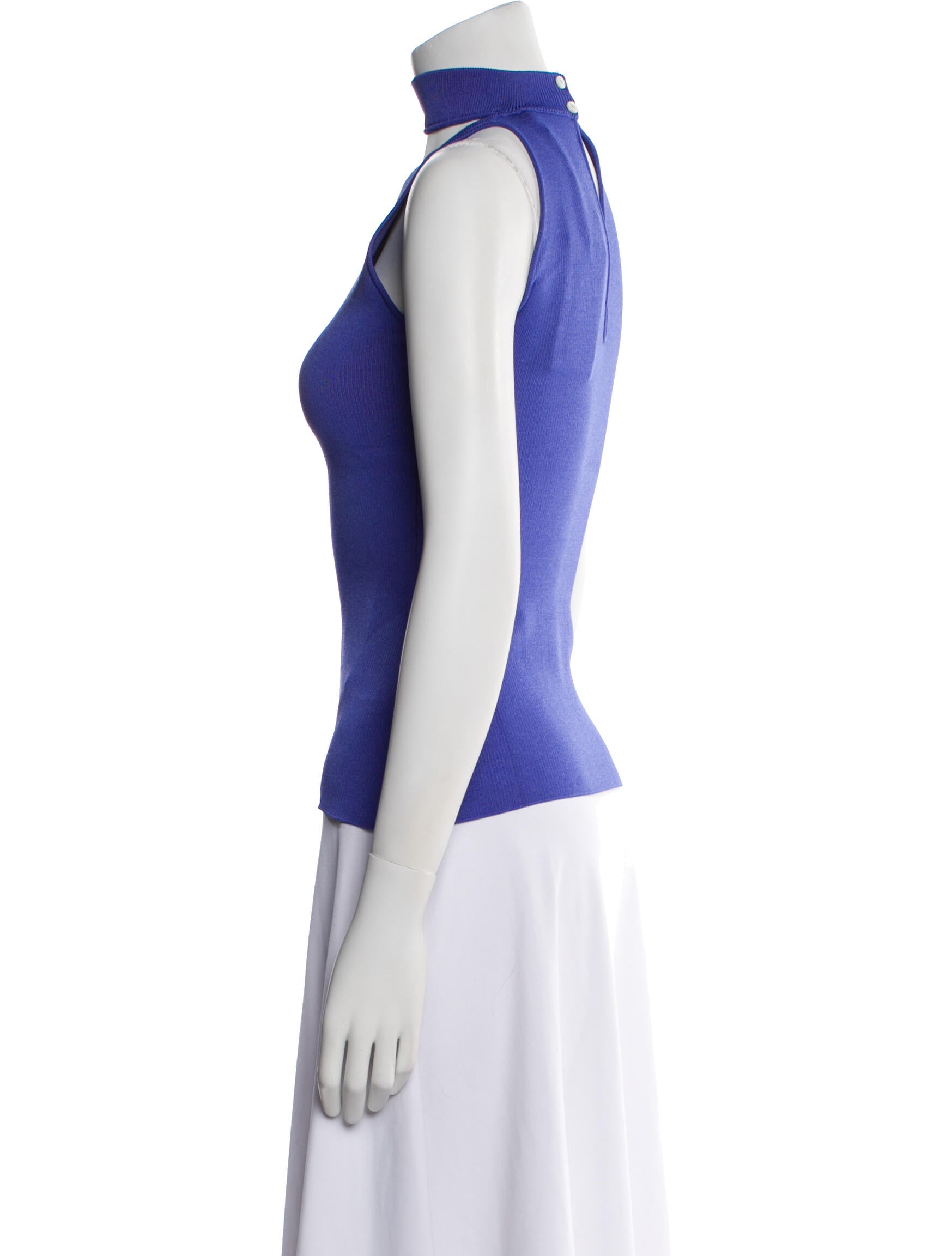 Safiyaa Mock Neck Sleeveless Top