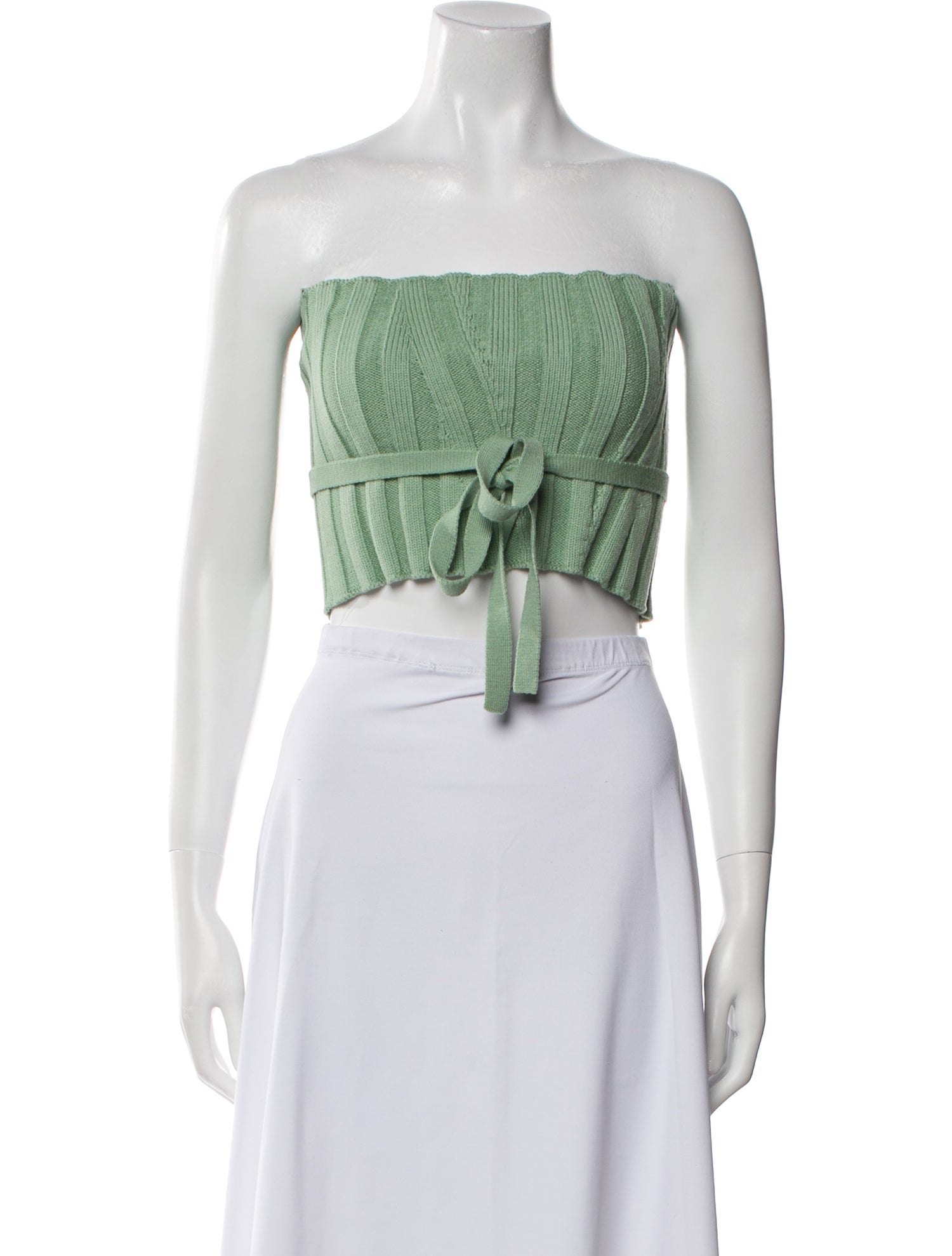 Safiyaa Merino Wool Striped Crop Top