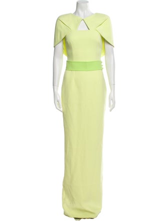 Safiyaa Dress w/ cape Colorblock Pattern Dress Set