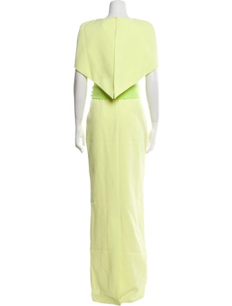 Safiyaa Dress w/ cape Colorblock Pattern Dress Set