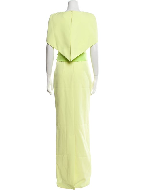 Safiyaa Dress w/ cape Colorblock Pattern Dress Set