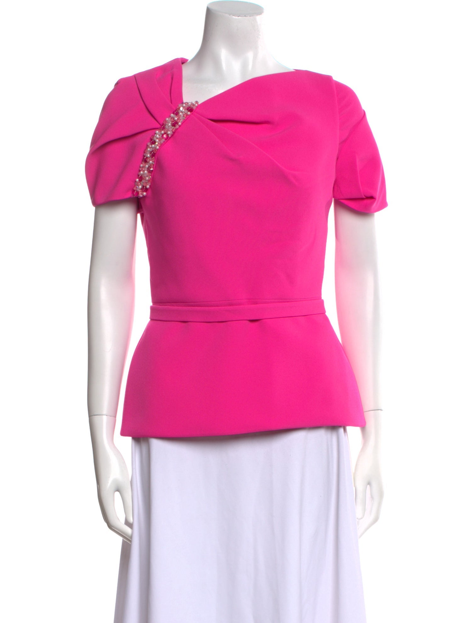 Safiyaa Asymmetrical Short Sleeve Top w/ Tags