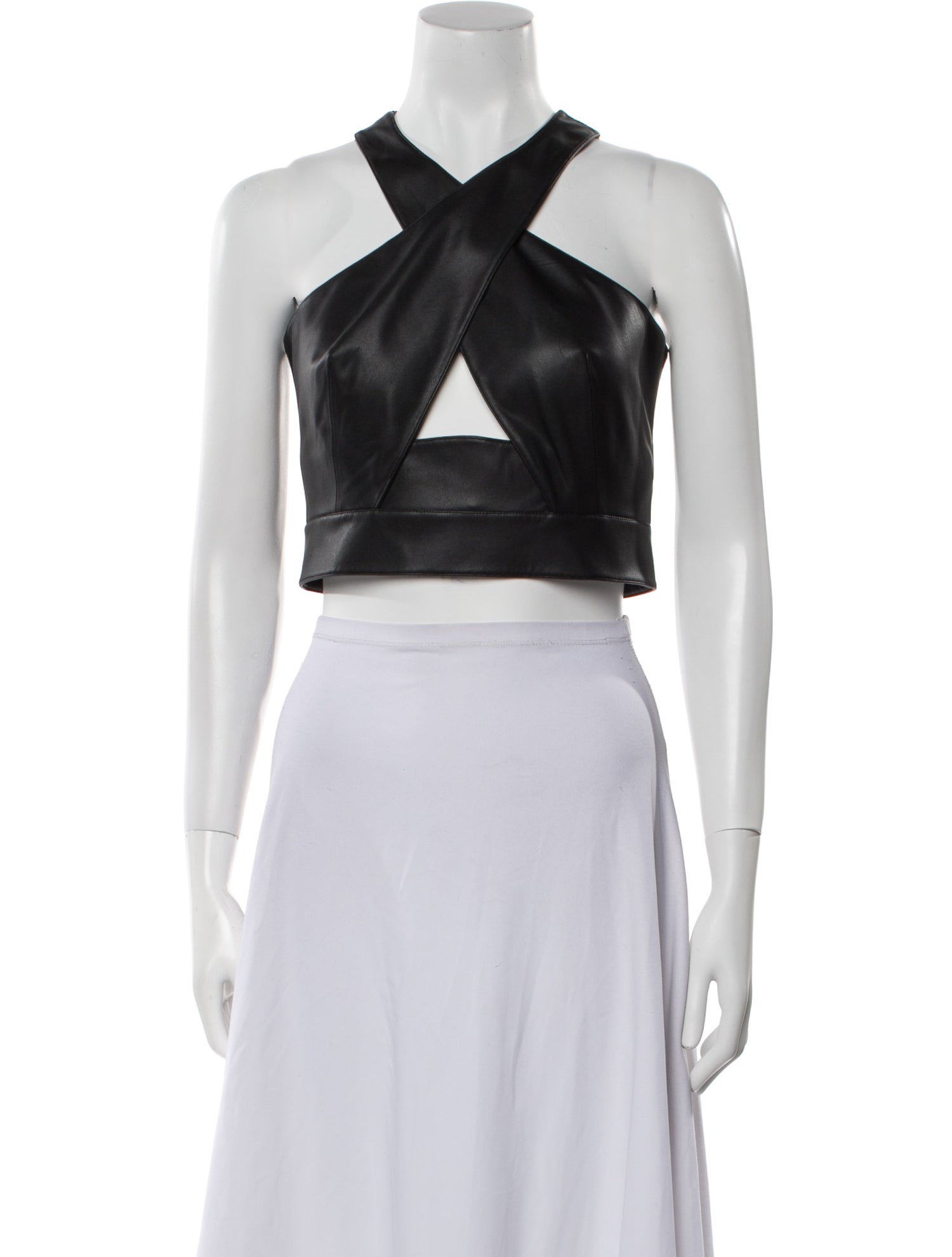 Safiyaa Halterneck Sleeveless Crop Top