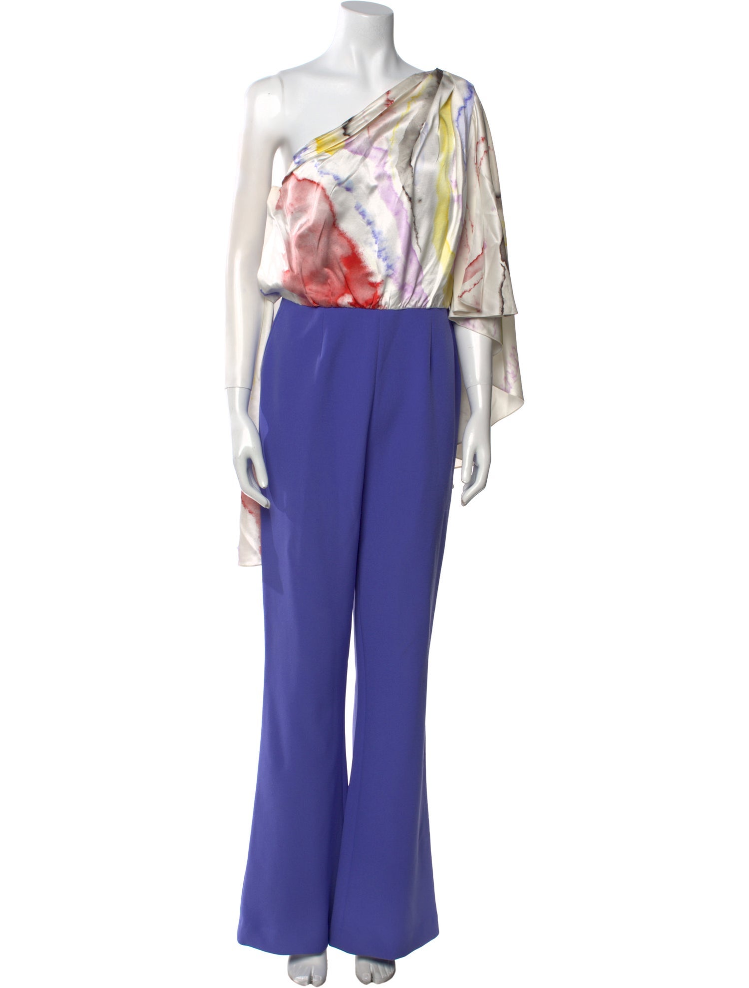 Safiyaa Printed One-Shoulder Jumpsuit