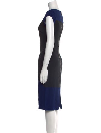 Safiyaa Colorblock Pattern Midi Length Dress