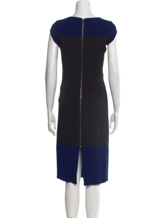 Safiyaa Colorblock Pattern Midi Length Dress