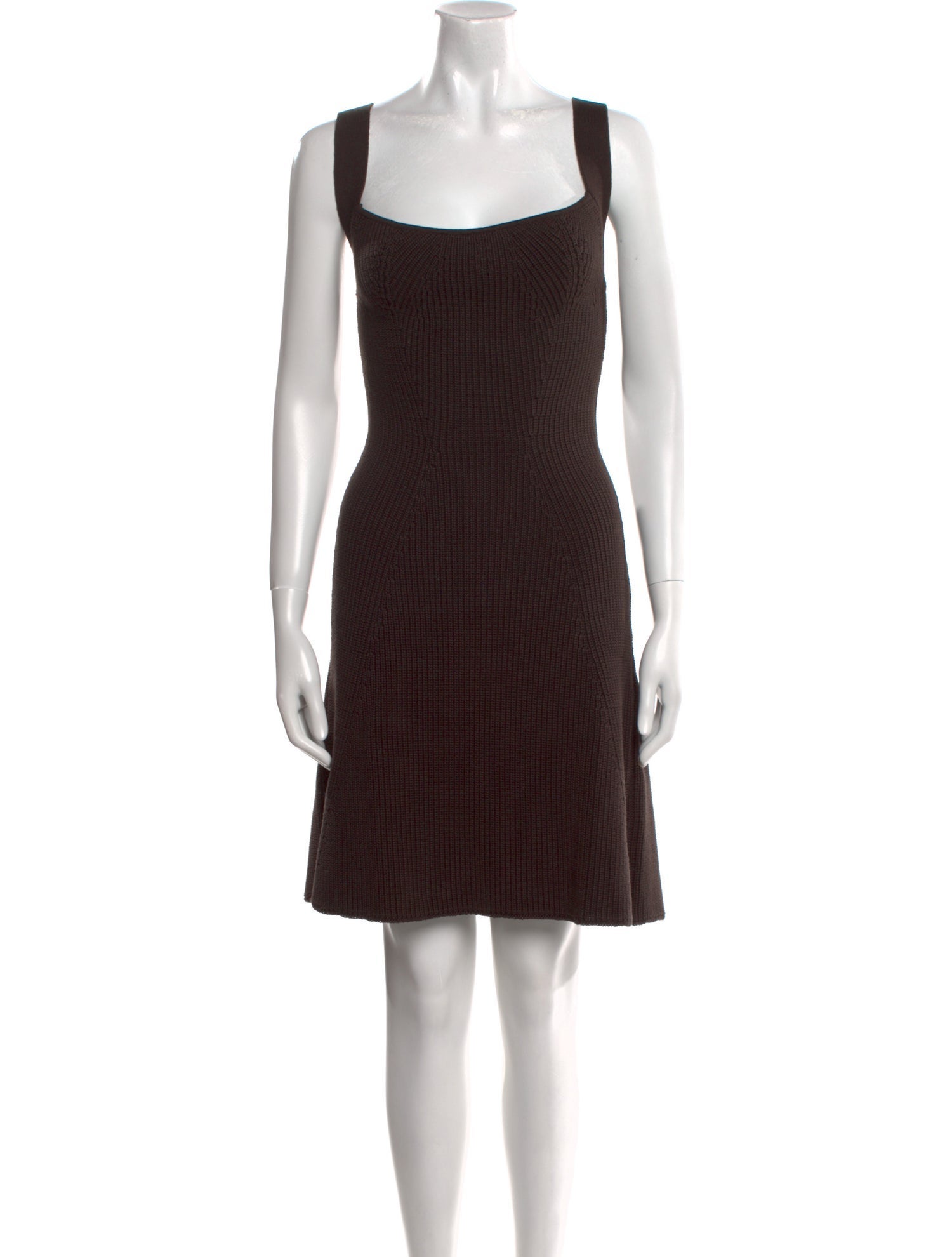 Safiyaa Square Neckline Knee-Length Dress