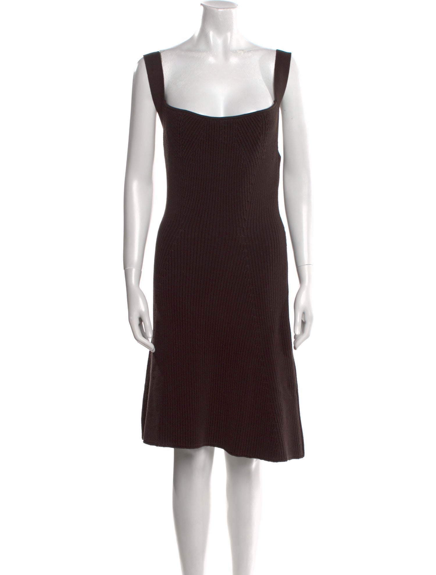 Safiyaa Square Neckline Knee-Length Dress