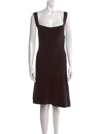 Safiyaa Square Neckline Knee-Length Dress