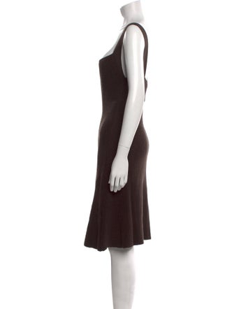 Safiyaa Square Neckline Knee-Length Dress